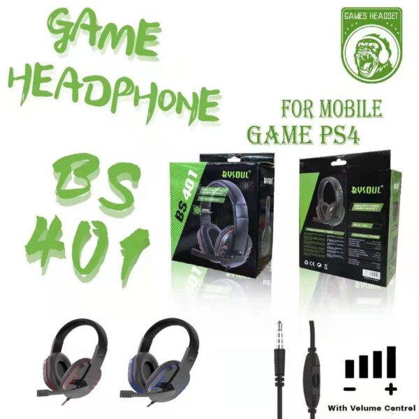 Wired Computer Gaming Headphones With Microphone With Neutral packaging box