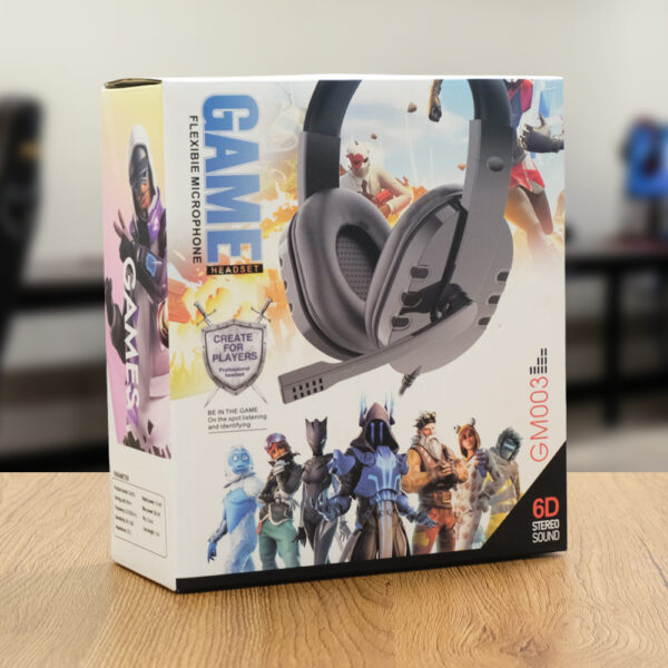 Wired Computer Gaming Headphones With Microphone  Game Packaging GM003