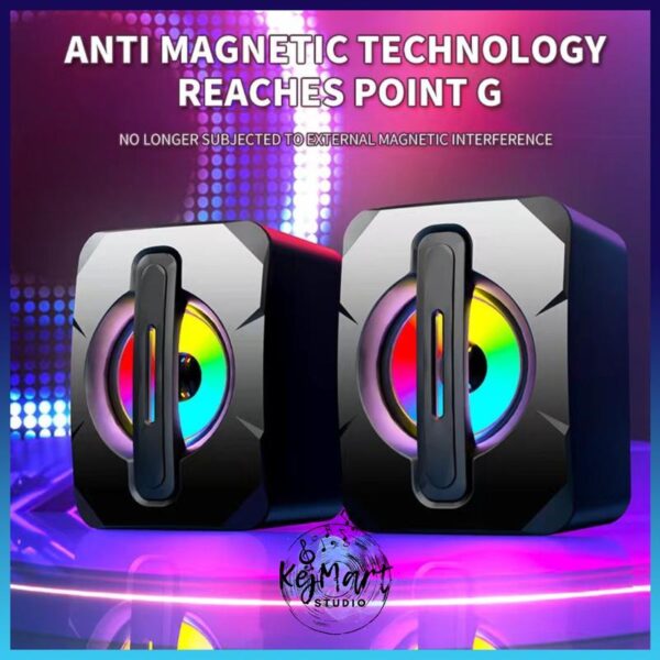 K2053 laptop luminous USB wired mini subwoofer desktop small speaker PC Soundbars - Image 3