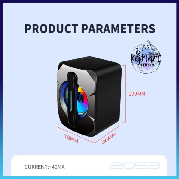 K2053 laptop luminous USB wired mini subwoofer desktop small speaker PC Soundbars - Image 4